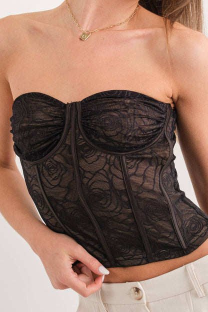hailey corset - black