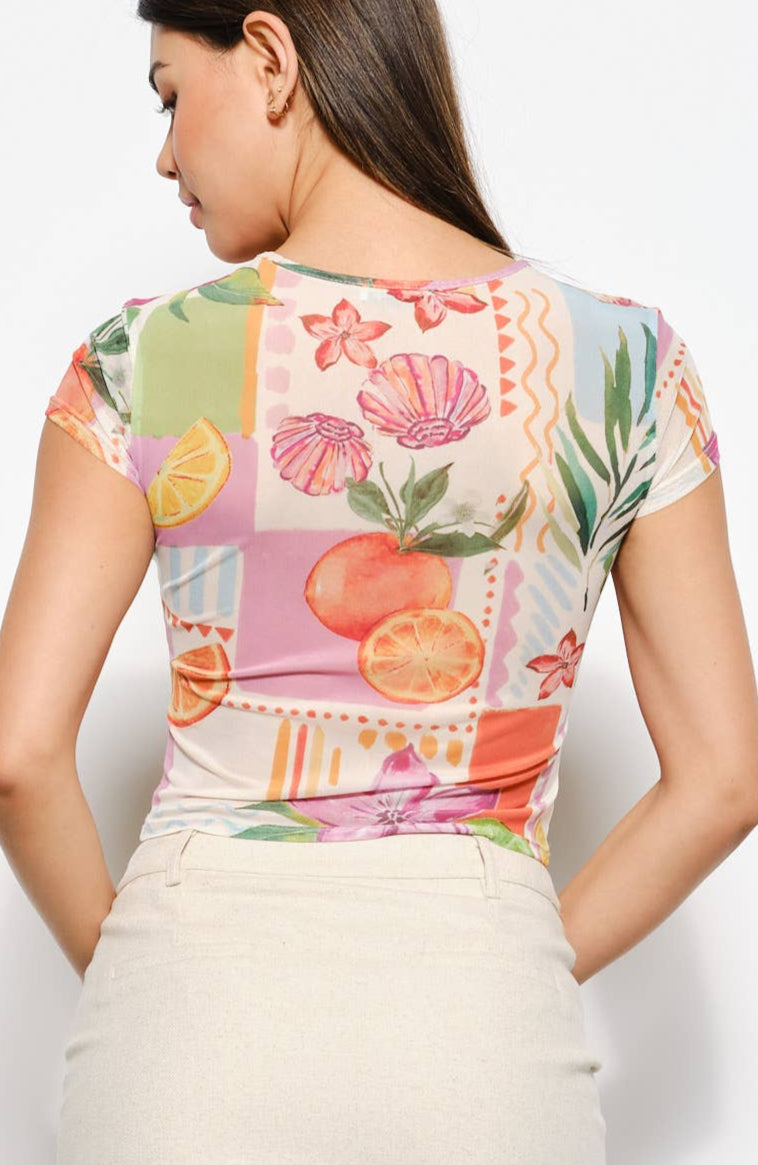 tropical tee - multi