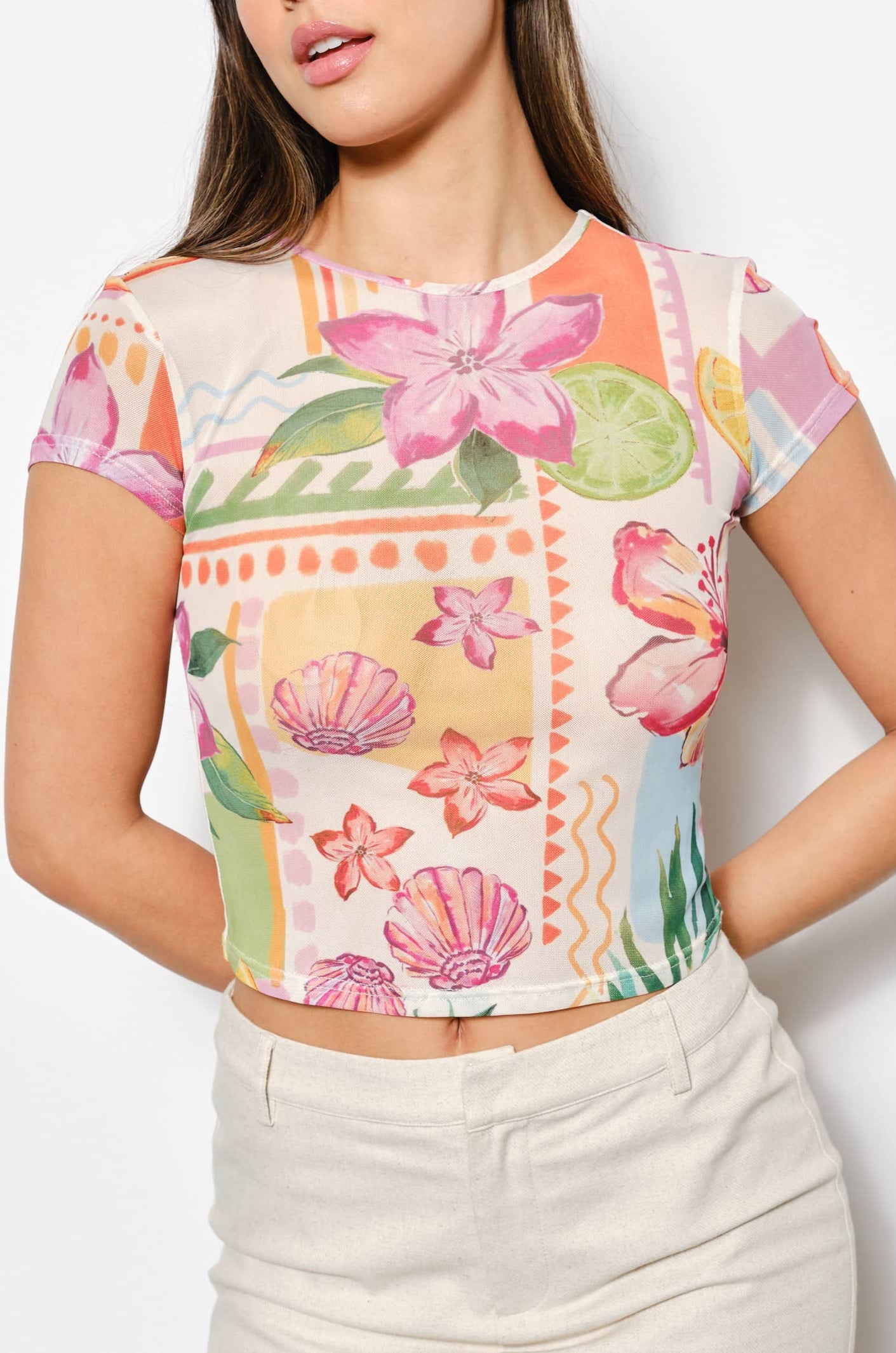 tropical tee - multi