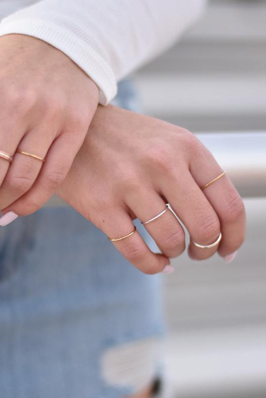 stackable ring - plain gold