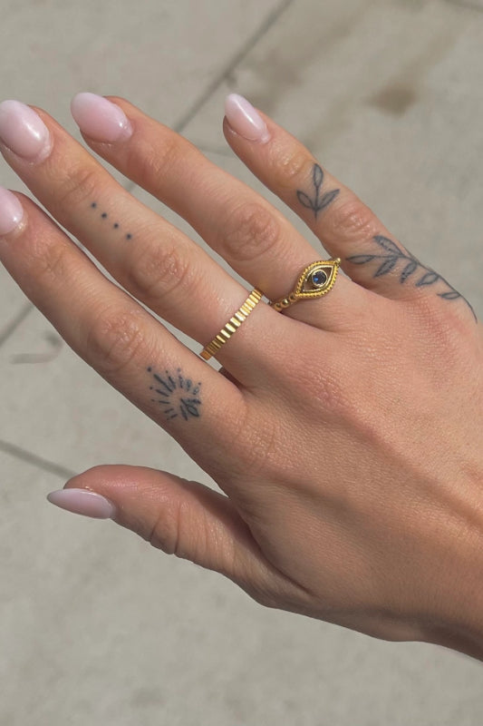 dylan ridged band ring