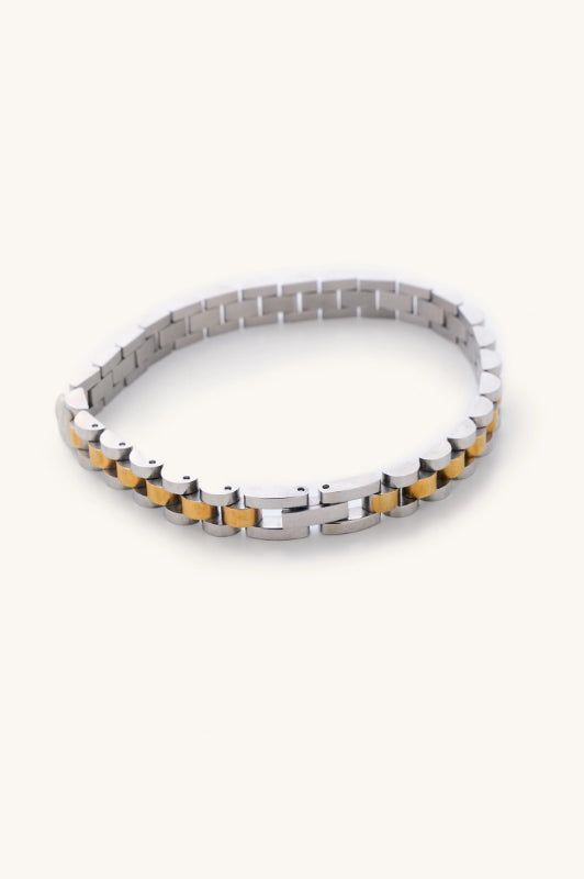 two toned watch band bracelet