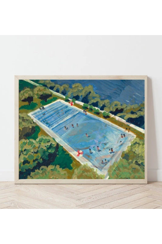 austin deep eddy swimming pool print | el baker