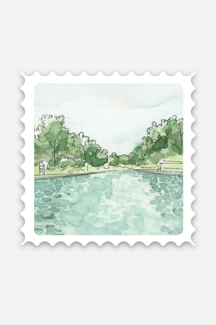 barton springs stamp sticker
