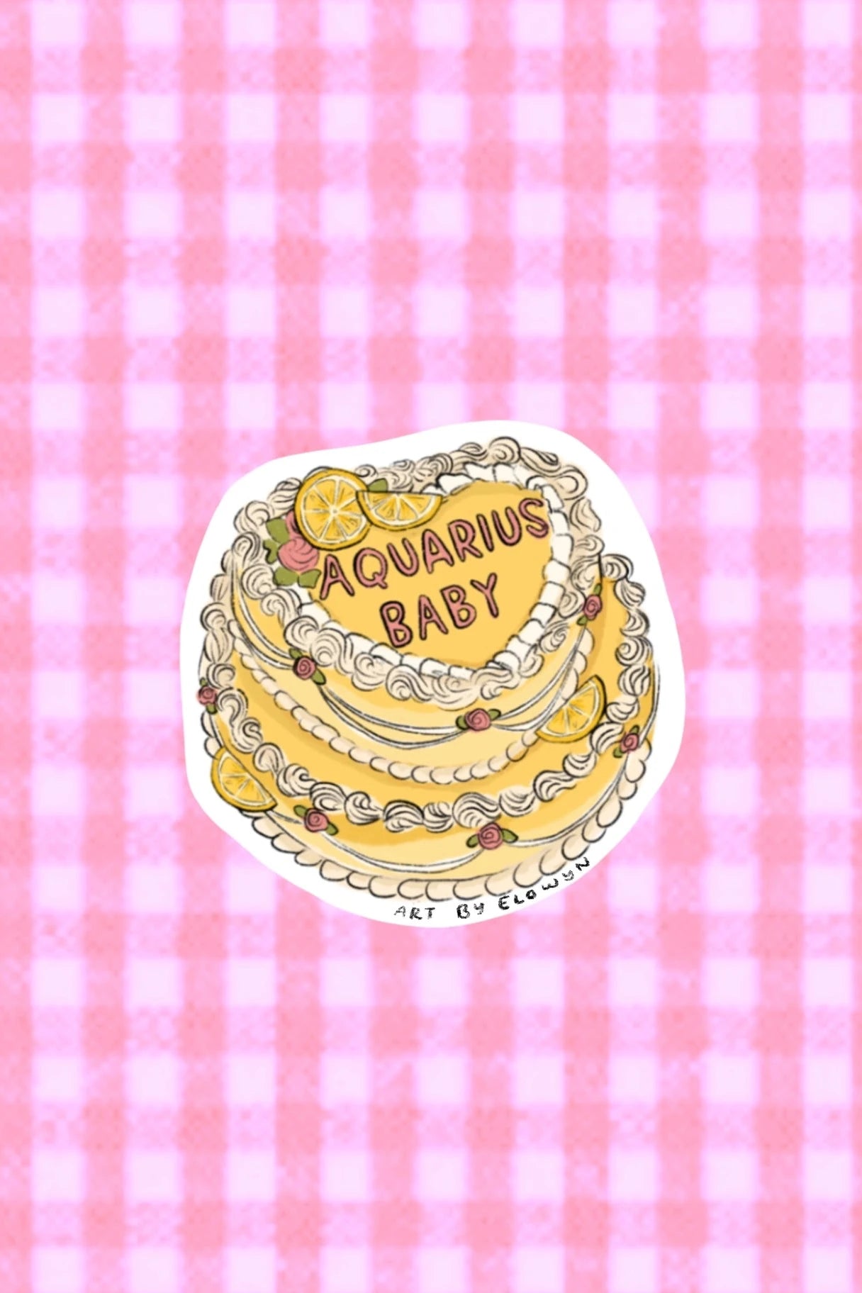 zodiac cake sticker - aquarius