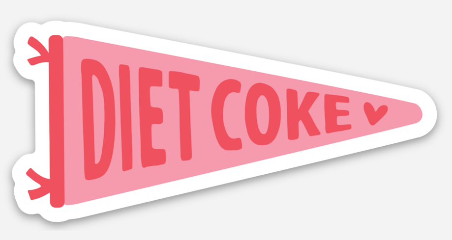 diet coke banner sticker