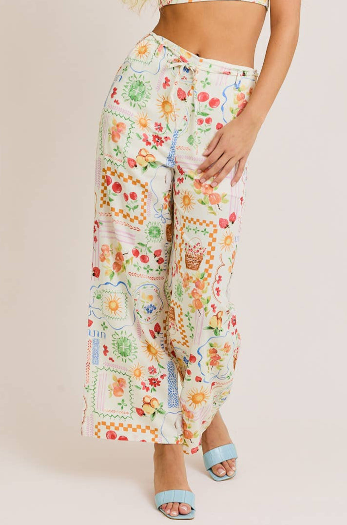 maci pants - cream multi
