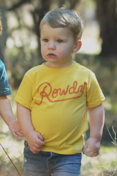 kid's tee rowdy - yellow