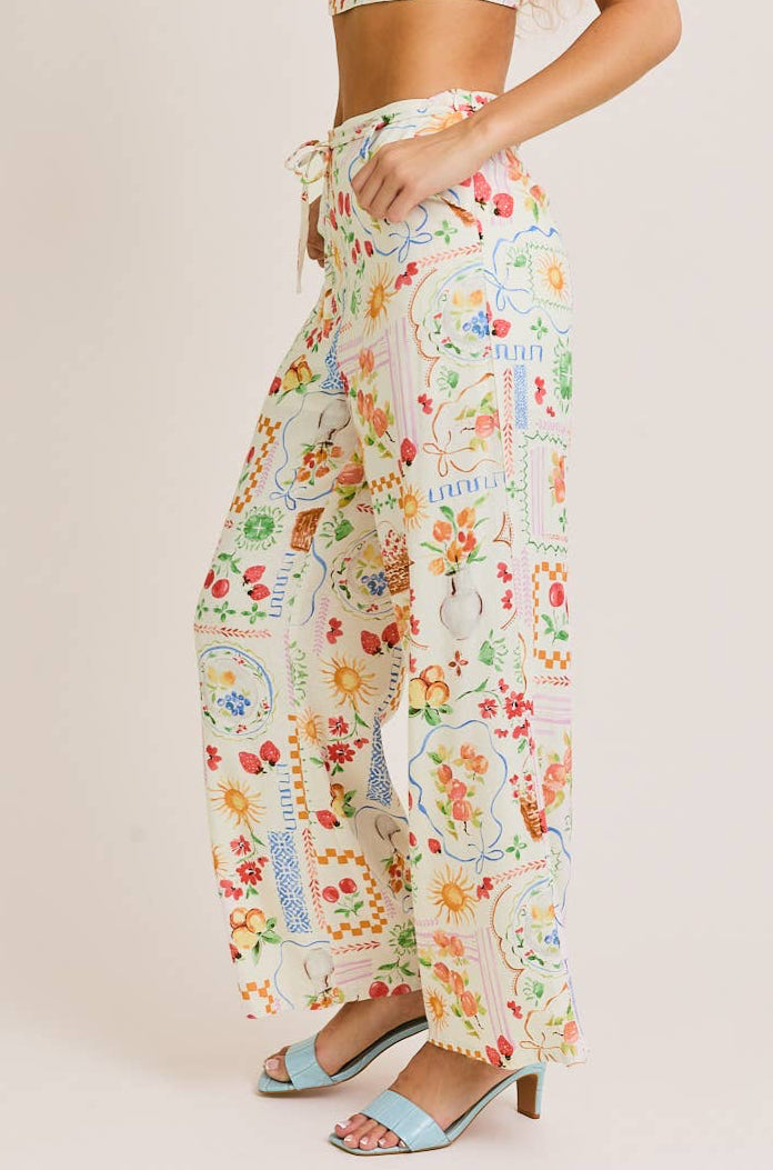 maci pants - cream multi
