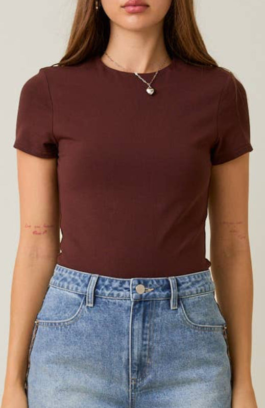 carter tee - dark brown