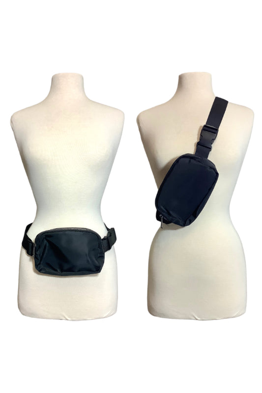 crossbody belt bag - black