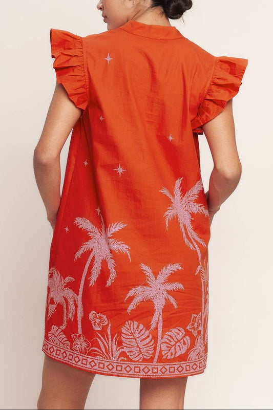 paloma dress - tomato red