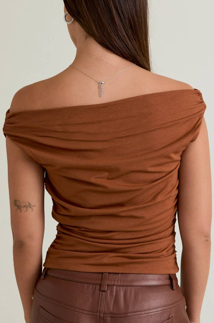 zara top - brown