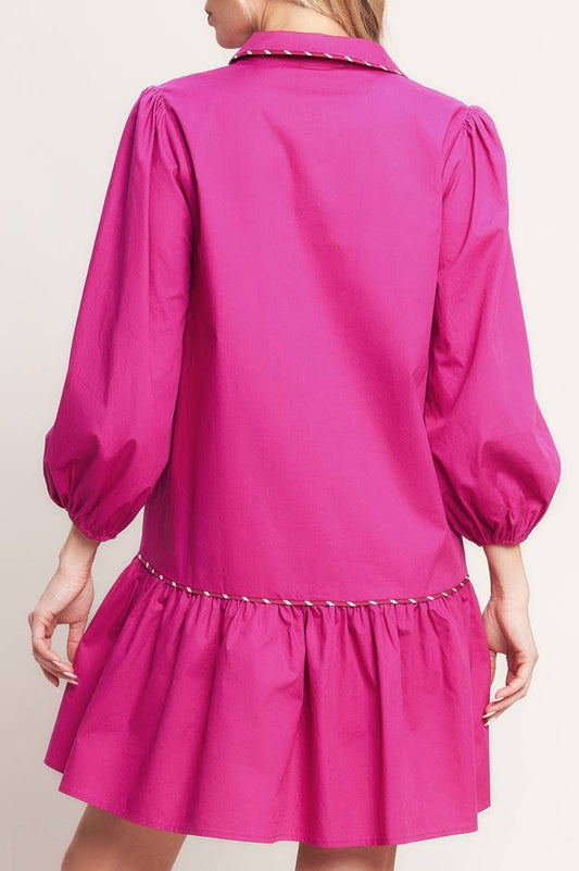 lydia dress - fuchsia