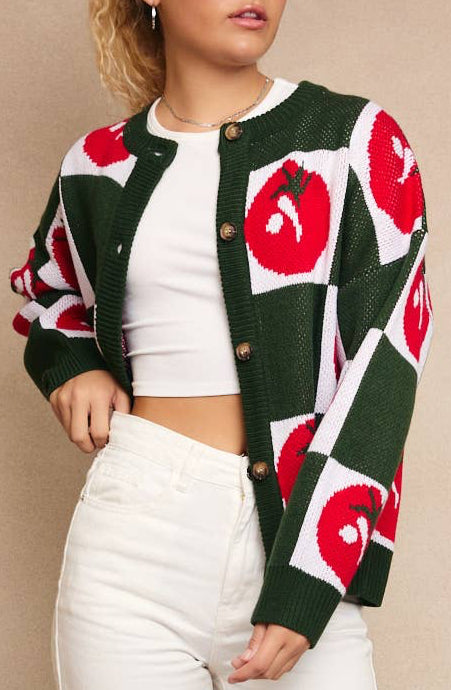 roma cardigan - green