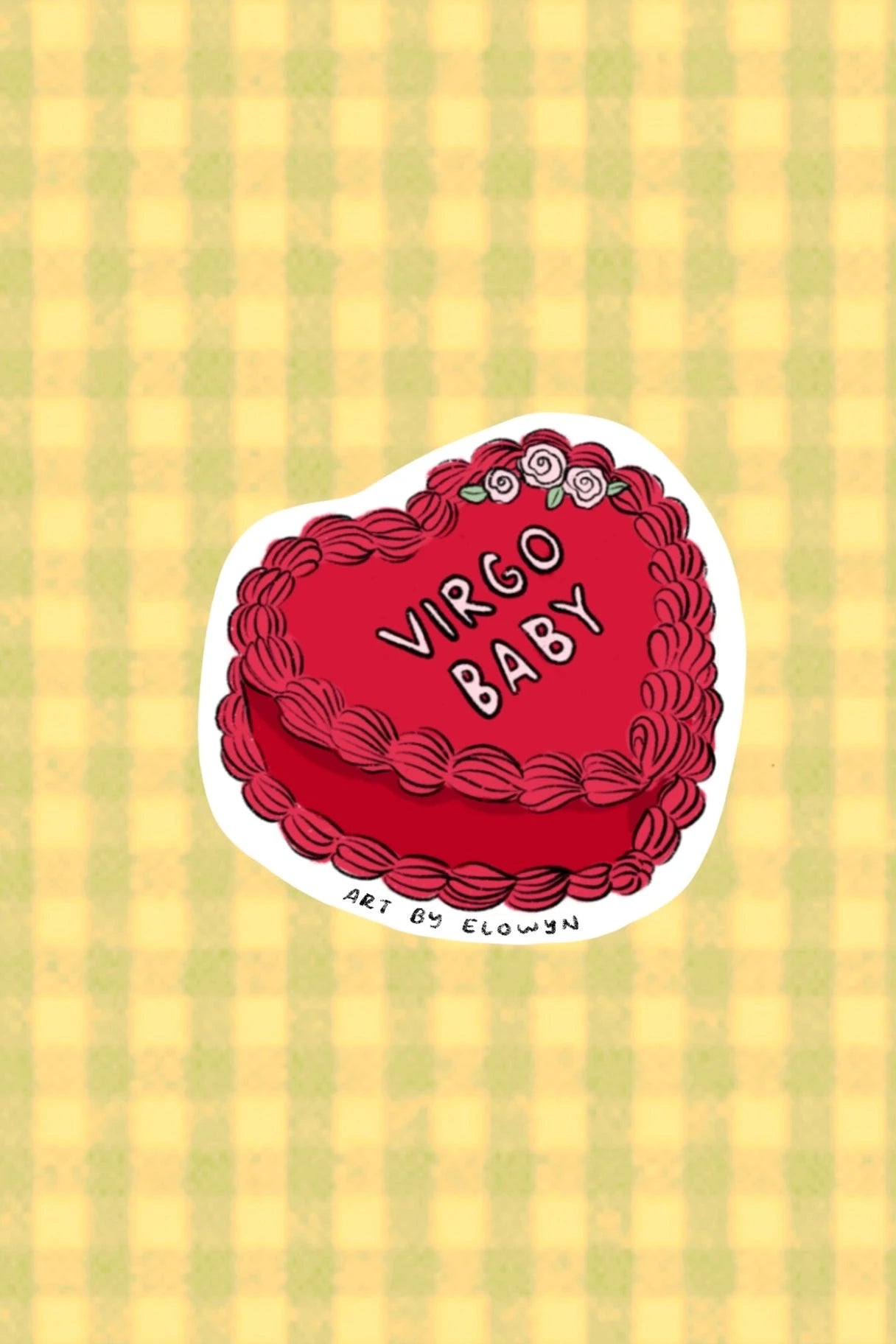 zodiac cake sticker - virgo