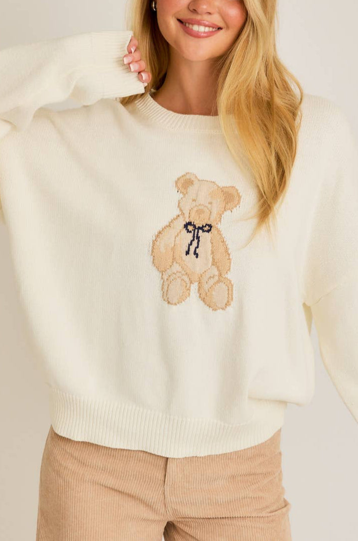 teddy sweater - cream