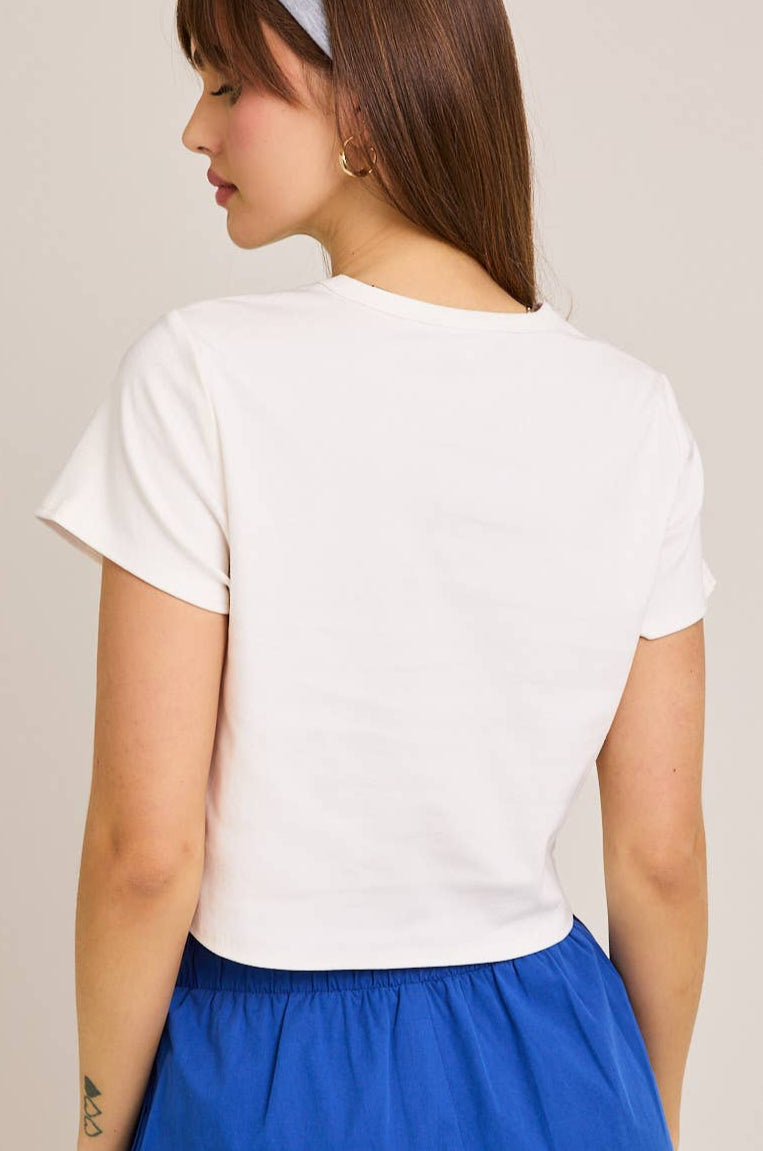 cute quarterback tee - white
