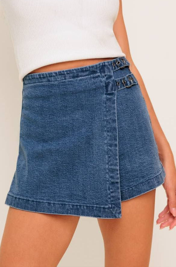 dakota skort - indigo