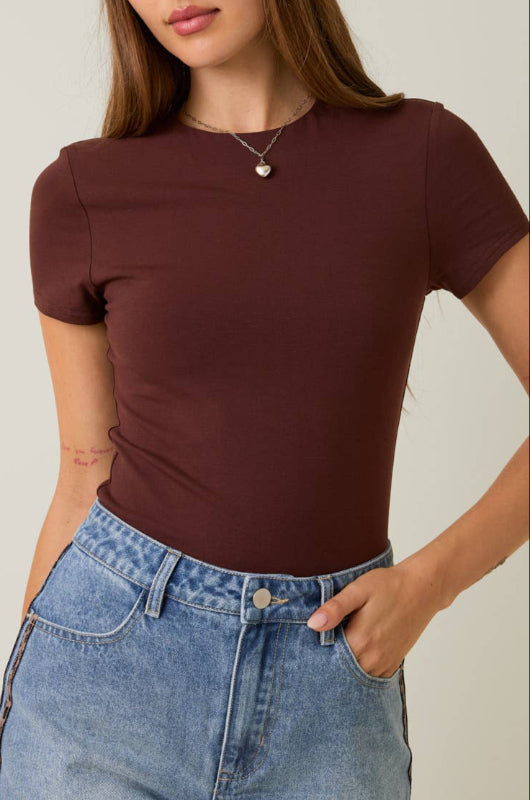 carter tee - dark brown