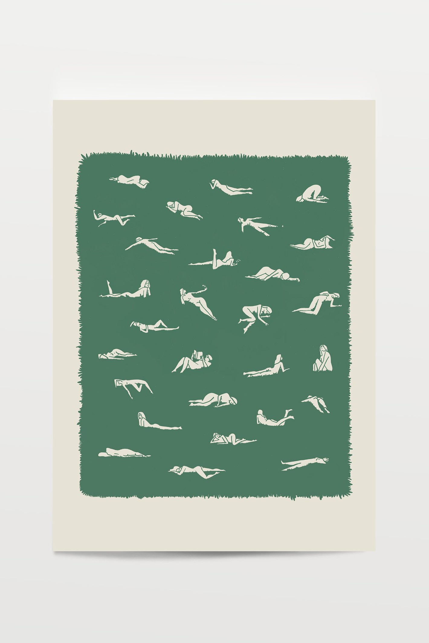 ways to lay in the grass art print