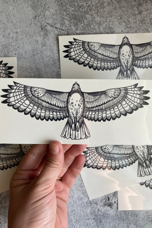 hawk temporary tattoo