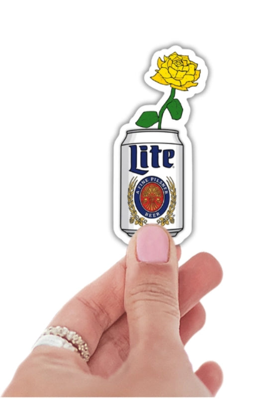 beer can flower sticker