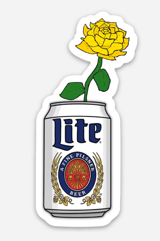 beer can flower sticker