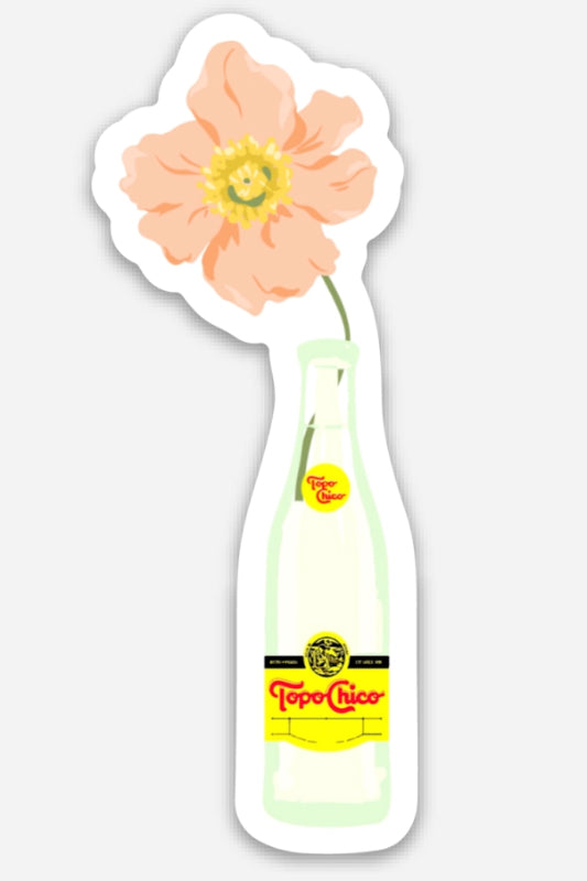 topo chico flower sticker
