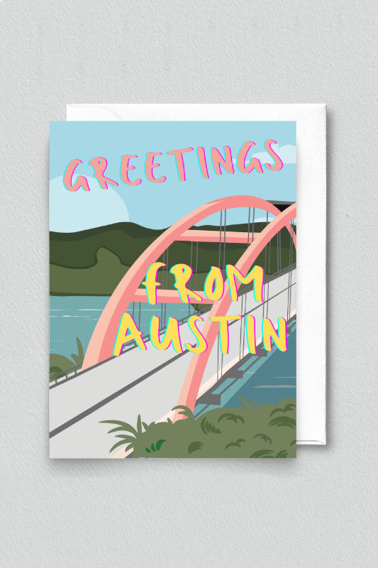 greetings from austin card
