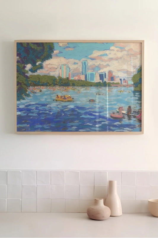 lady bird lake austin print | el baker