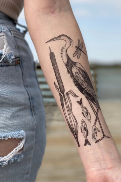lake life temporary tattoo collection