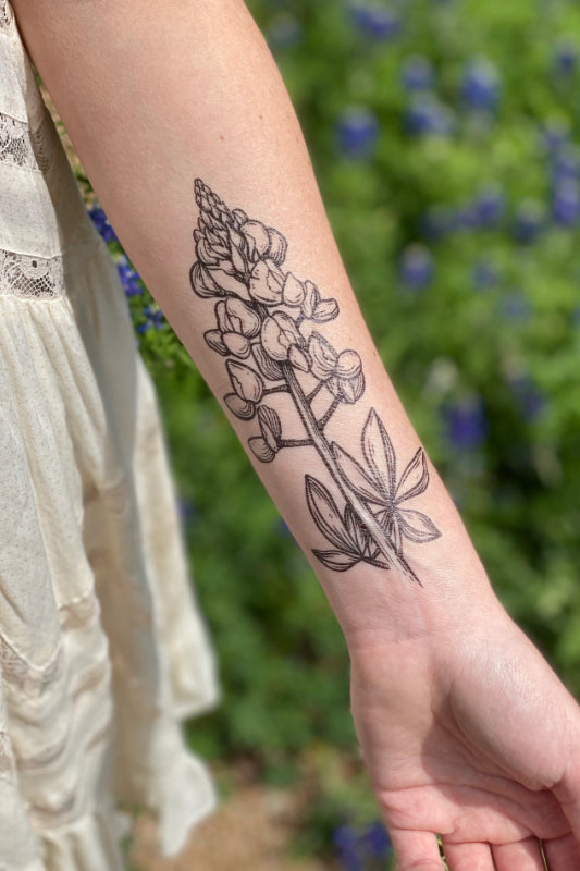 bluebonnet temporary tattoo