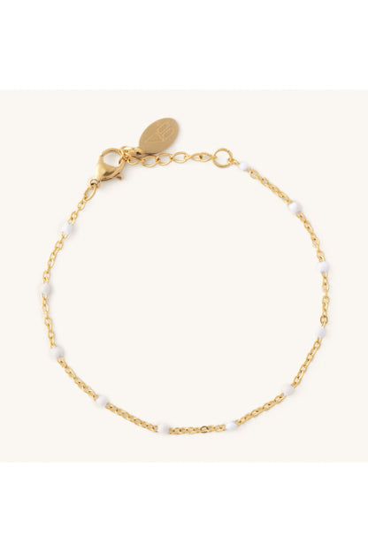felix bead bracelet - white