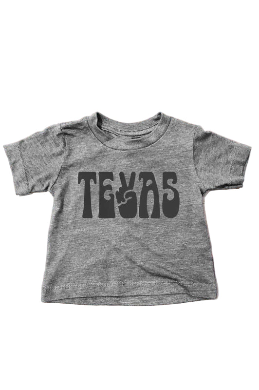 kid's tee peace tx - grey