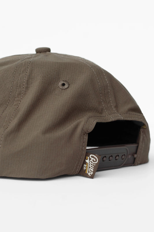 yellow rose snapback rope hat - olive