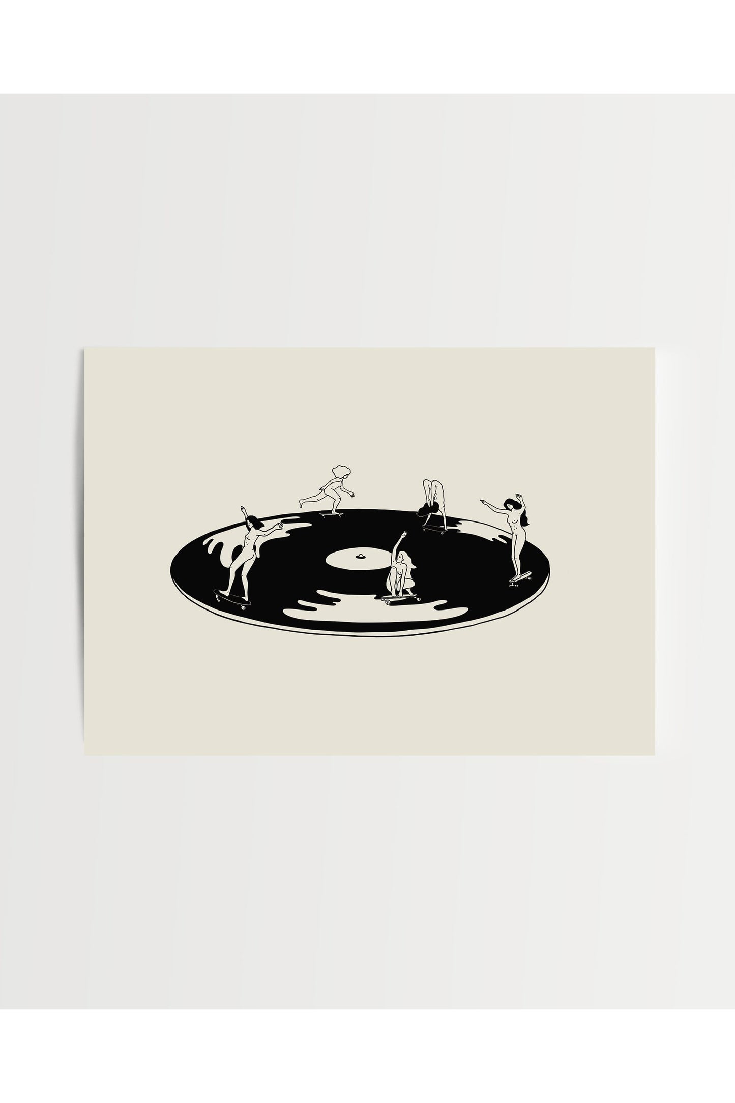 skate session on vinyl art print - 5x7