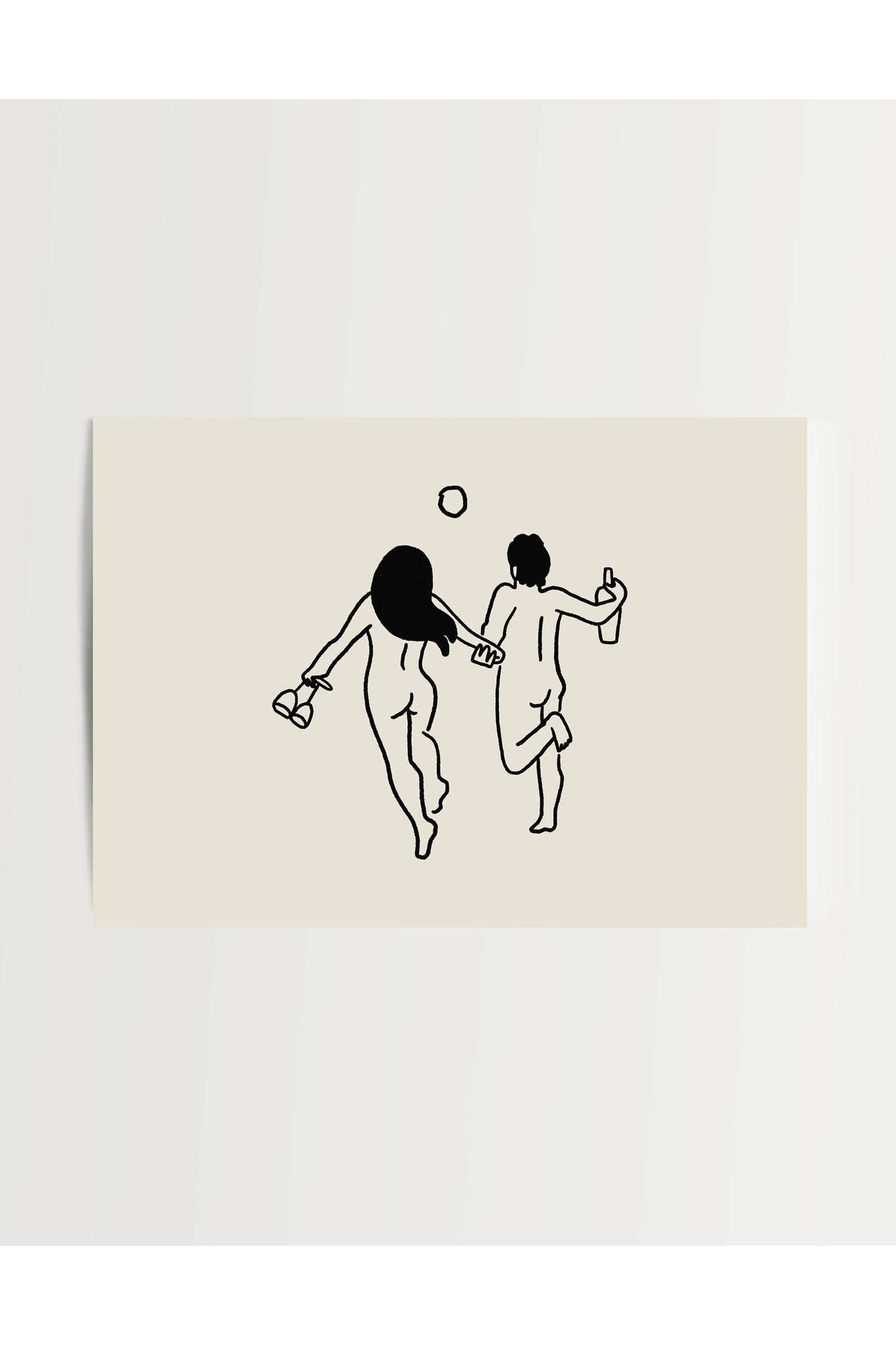 wine lovers art print - 5x7