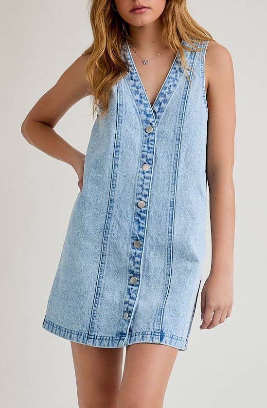 finley dress - light denim