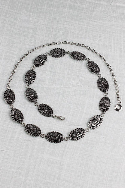 montana chain belt- antique silver