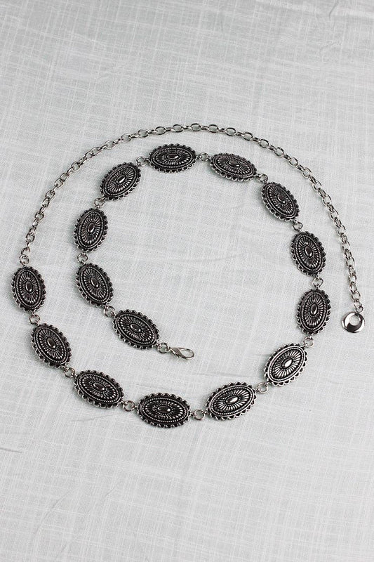 montana chain belt- antique silver