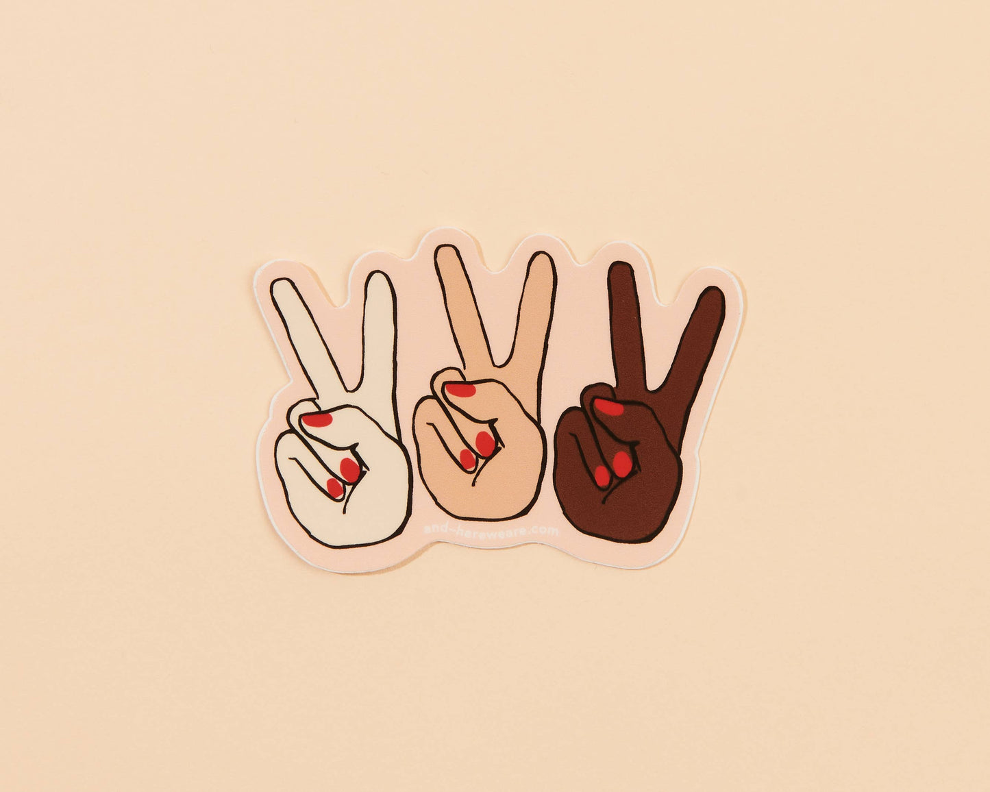 peace hands sticker
