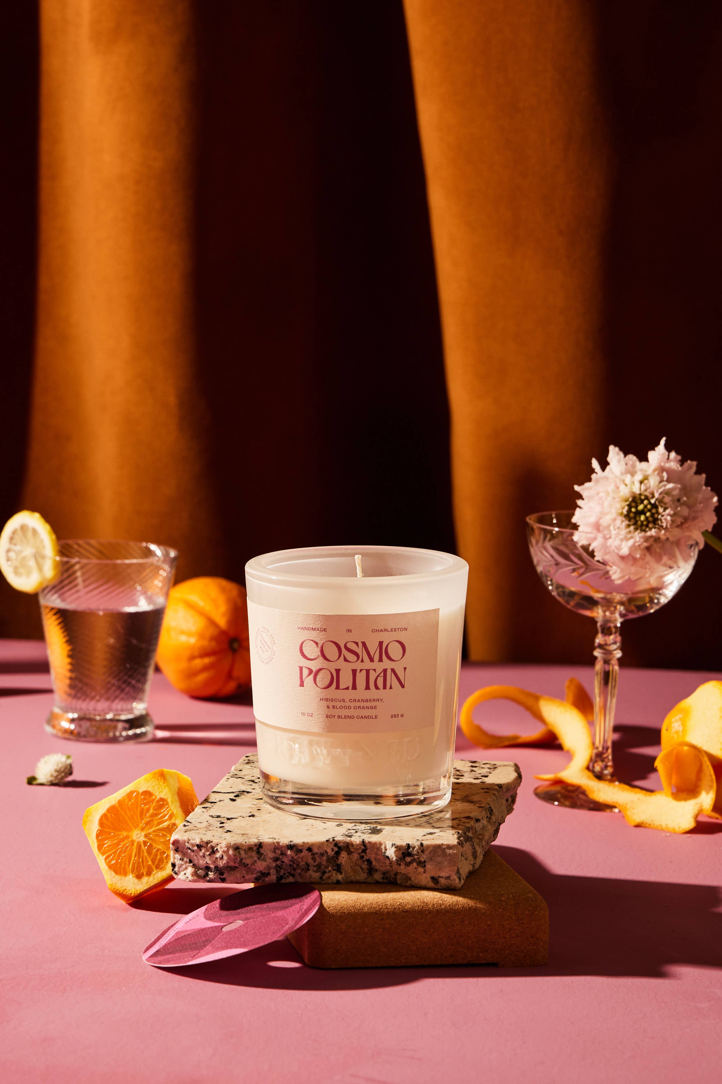 cocktail candle - cosmopolitan