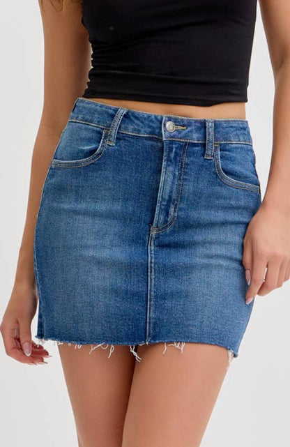 brynn skirt - mid wash