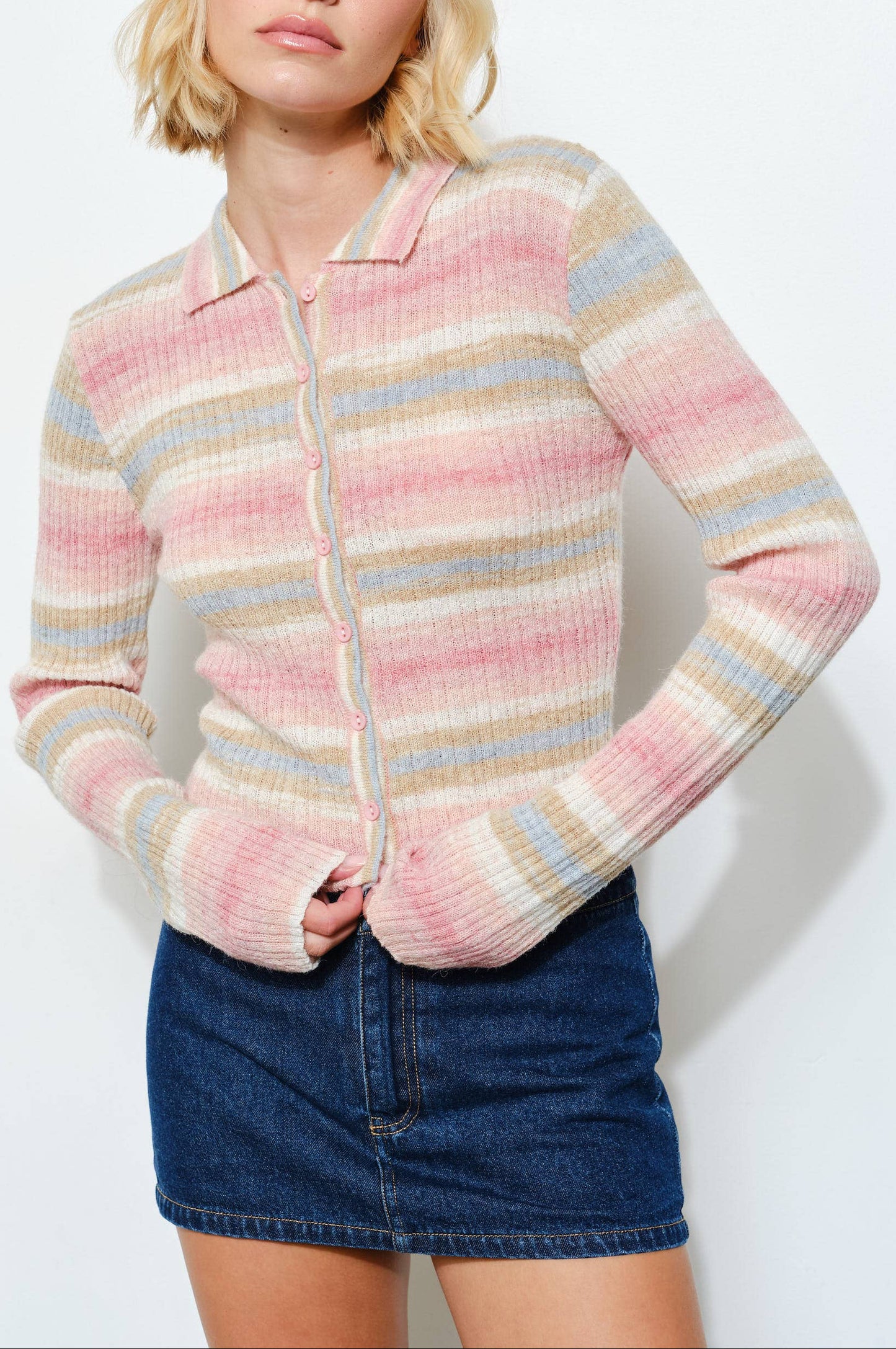 alison polo - soft pink