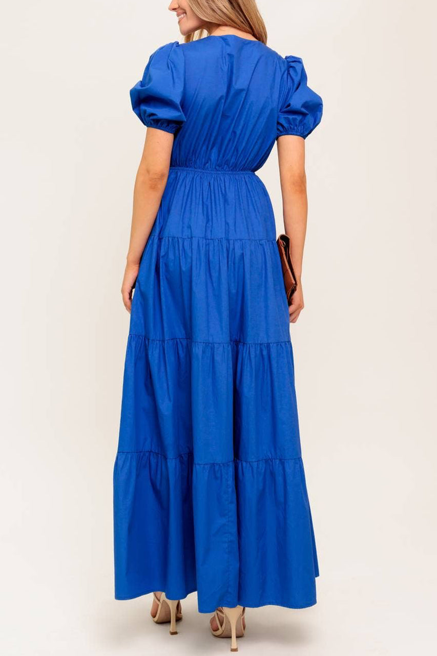 azure dress - royal blue