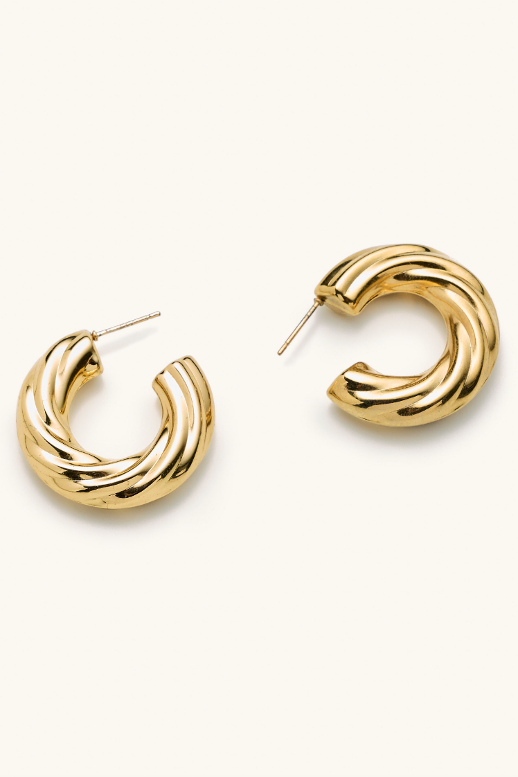 chunky twist hoops