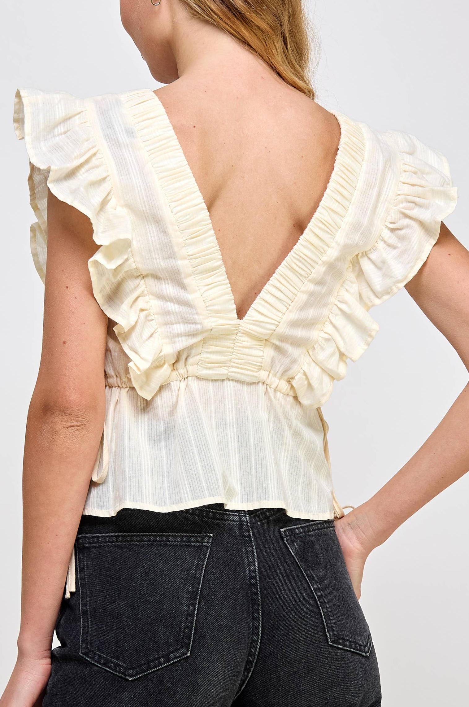 soleil top - cream (FINAL SALE)