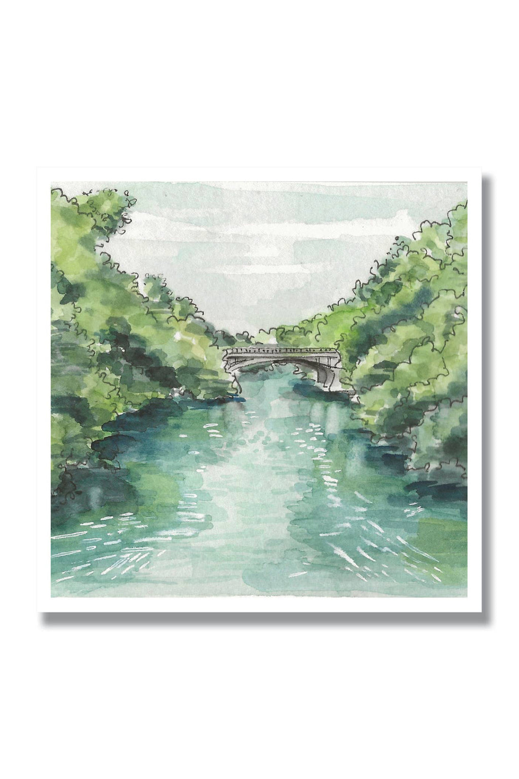 town lake mini art print