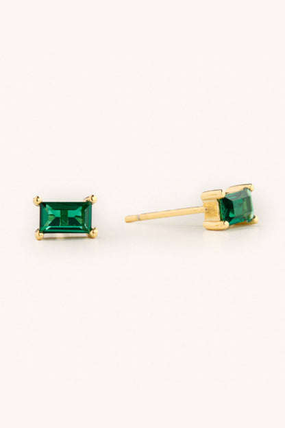 emerald stud earrings